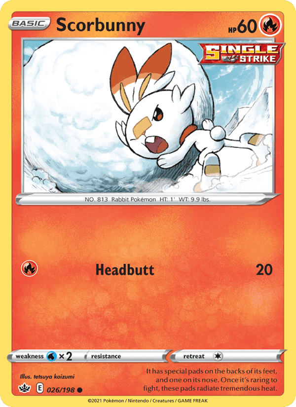 Scorbunny, carta 26 di Chilling Reign