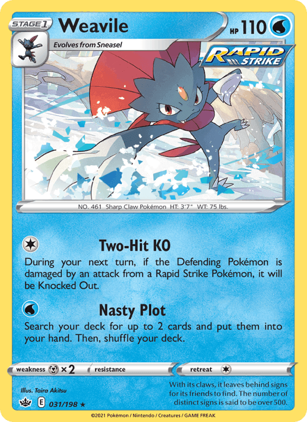 Weavile, card 31 from Chilling Reign
