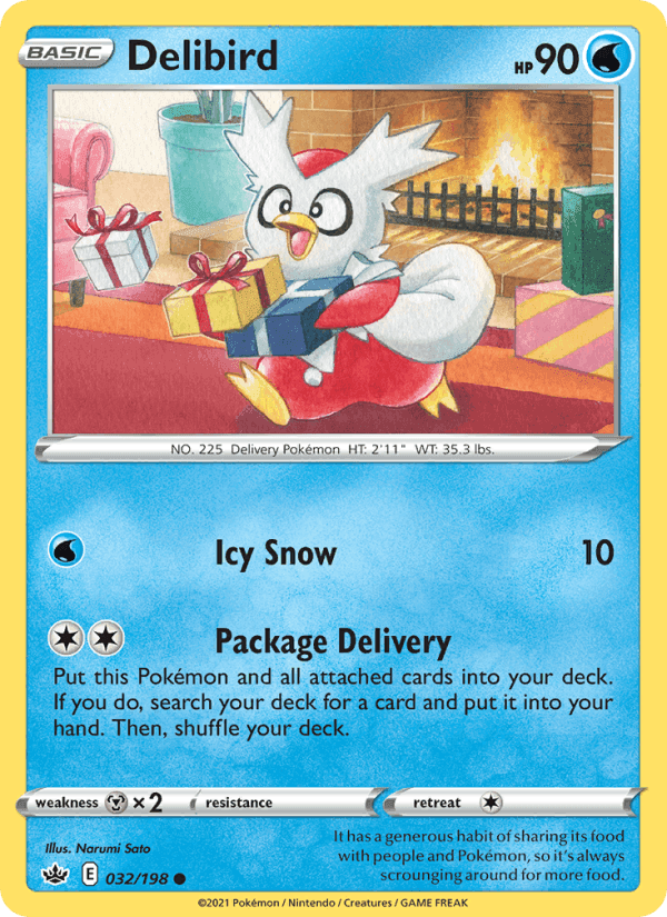 Delibird, card 32 from Chilling Reign