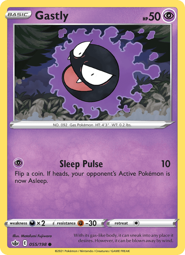 Gastly, card 55 from Chilling Reign