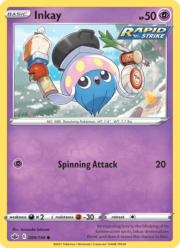 Inkay, card 69 from Chilling Reign