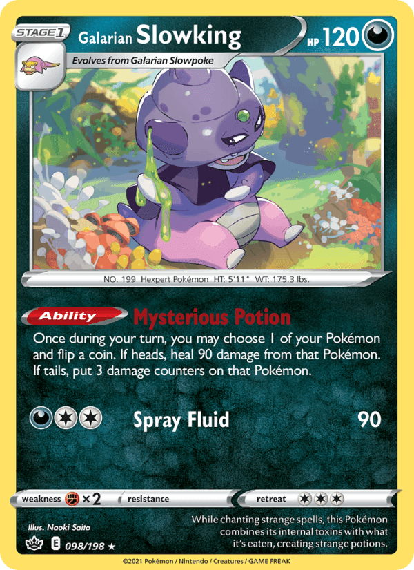 Galarian Slowking, card 98 from Chilling Reign
