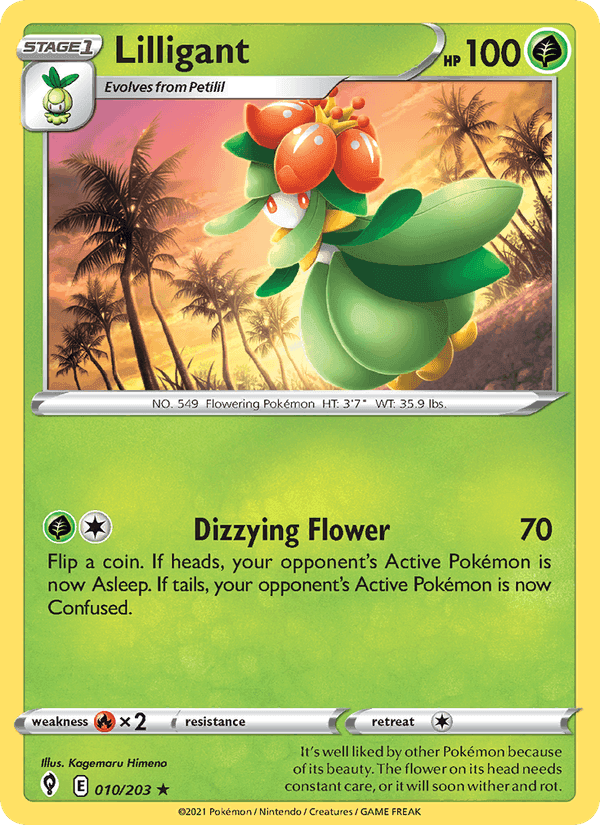 Lilligant, card 10 from Evolving Skies