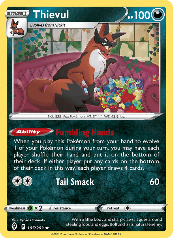 Thievul, card 105 from Evolving Skies