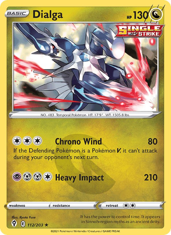 Dialga, card 112 from Evolving Skies