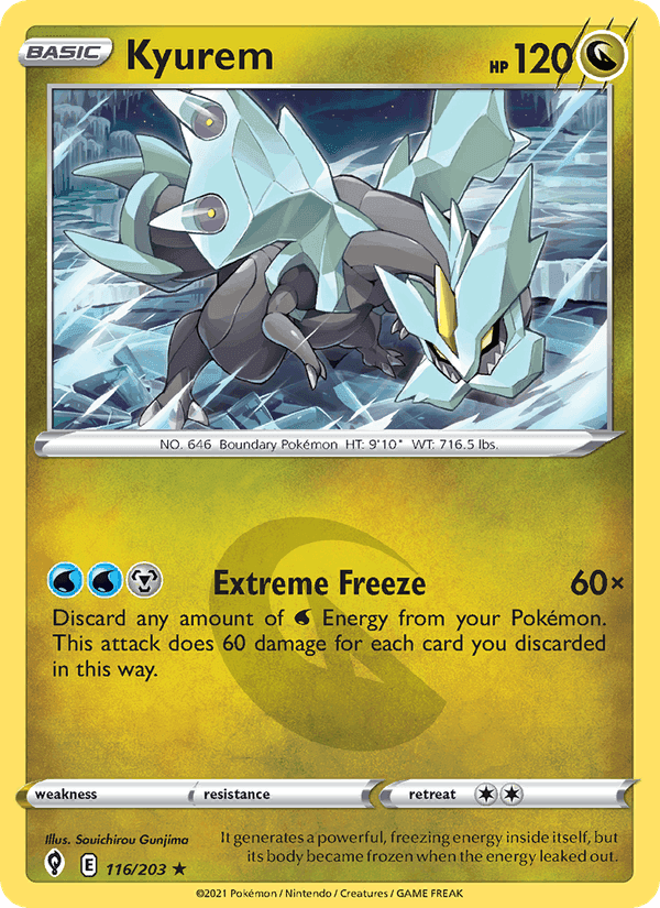 Kyurem, card 116 from Evolving Skies