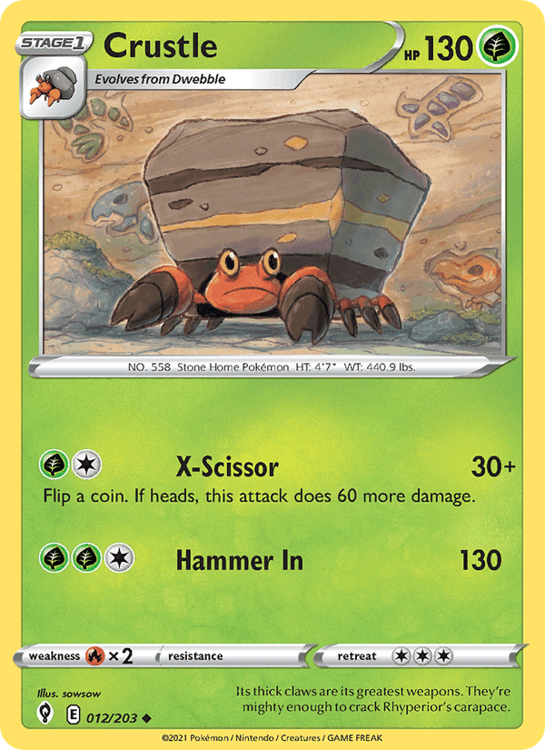 Crustle, card 12 from Evolving Skies