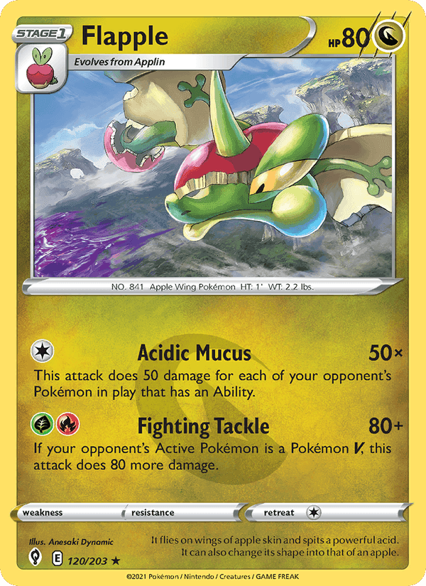 Flapple, card 120 from Evolving Skies