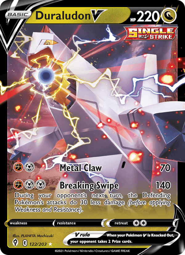 Duraludon V, card 122 from Evolving Skies