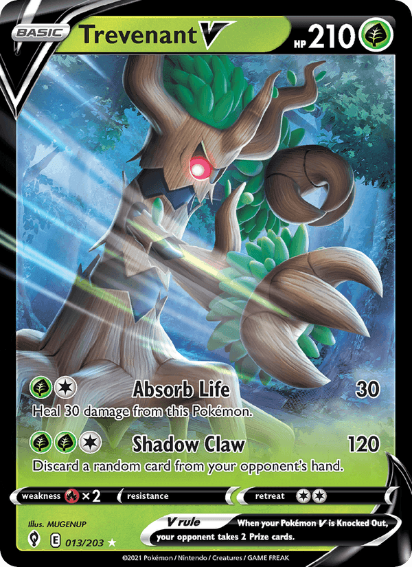 Trevenant V, card 13 from Evolving Skies