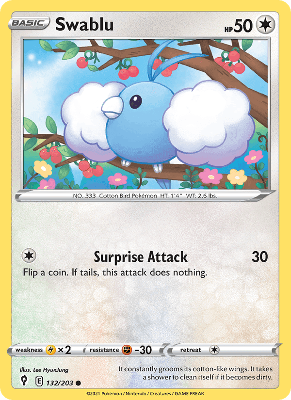 Evolving Skies の 132 番、Swablu