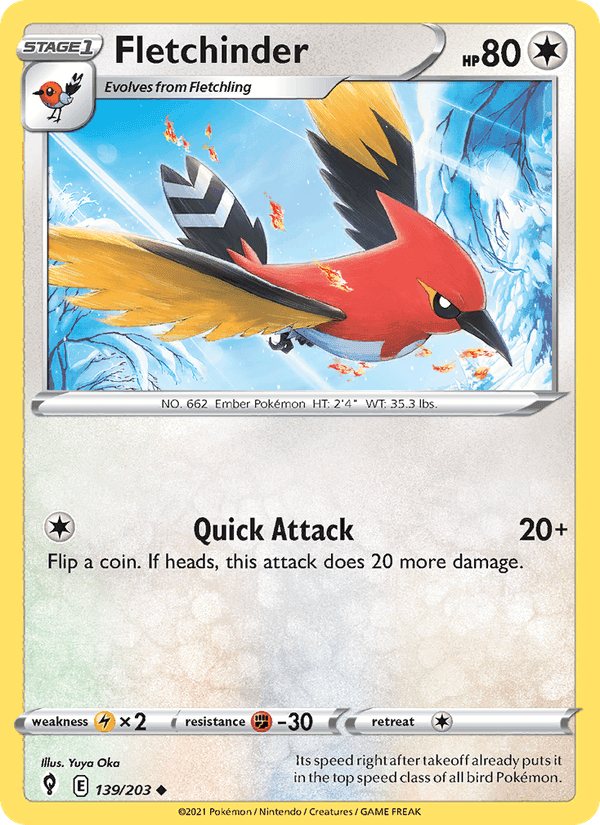 Evolving Skies の 139 番、Fletchinder