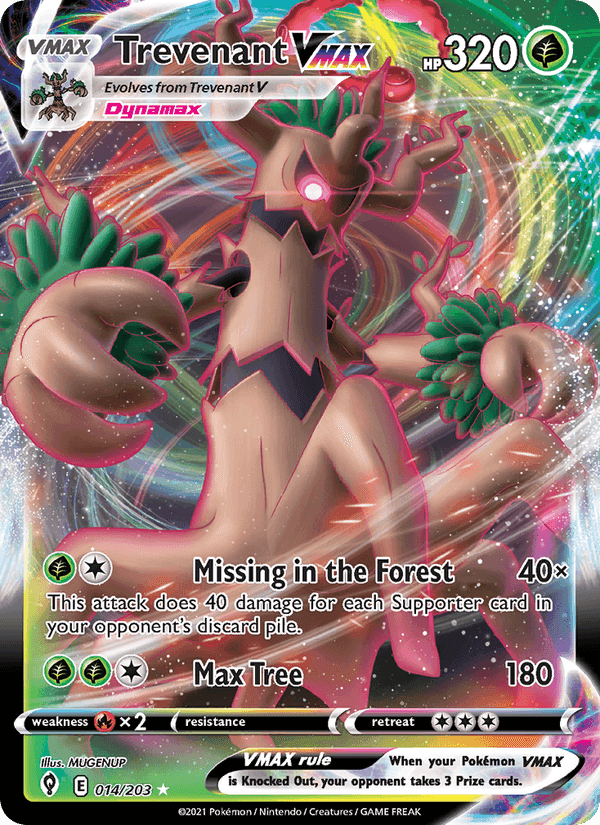 Trevenant VMAX, card 14 from Evolving Skies