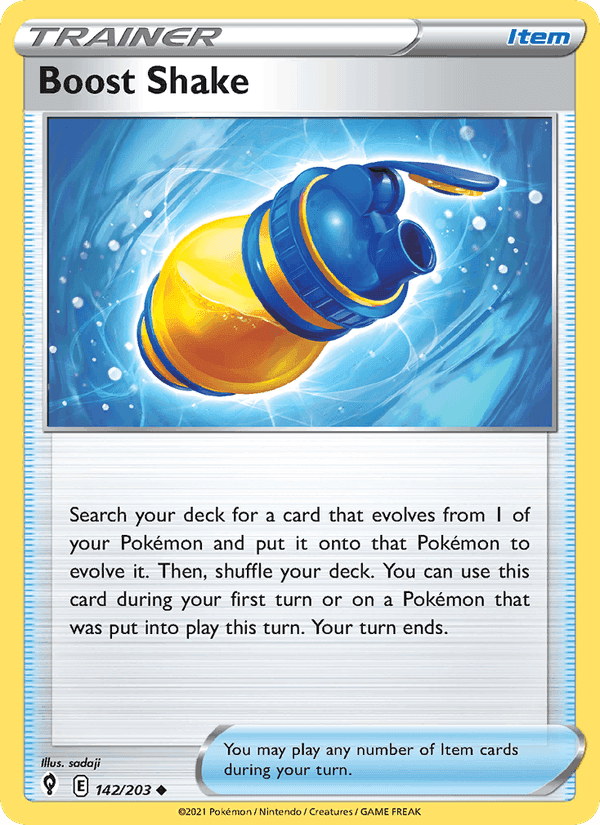 Boost Shake, card 142 from Evolving Skies