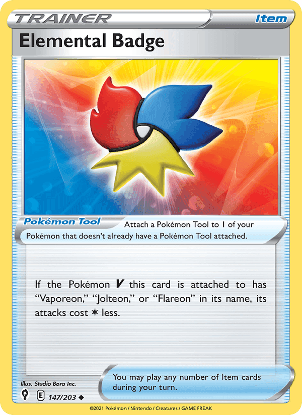 Elemental Badge, card 147 from Evolving Skies