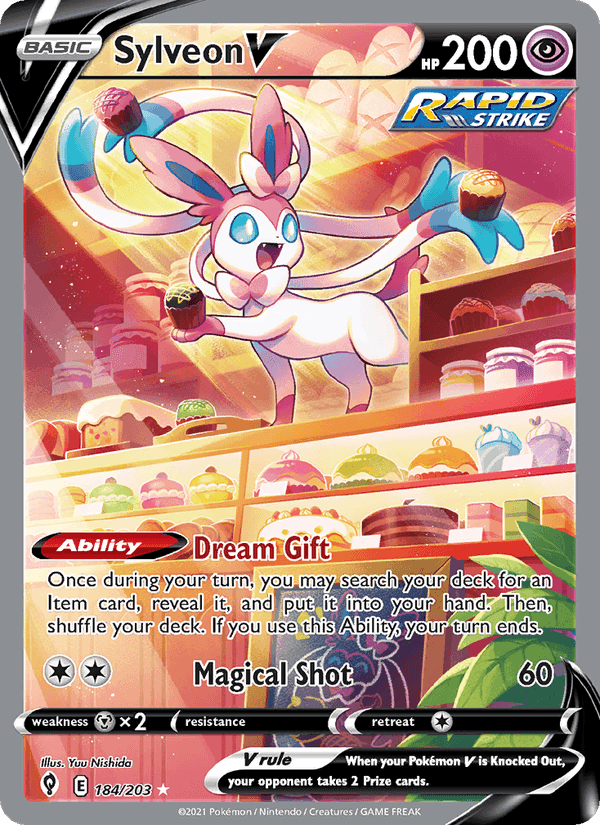 Evolving Skies の 184 番、Sylveon V