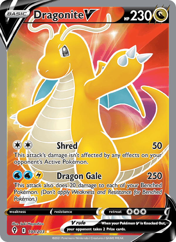 Evolving Skies の 191 番、Dragonite V