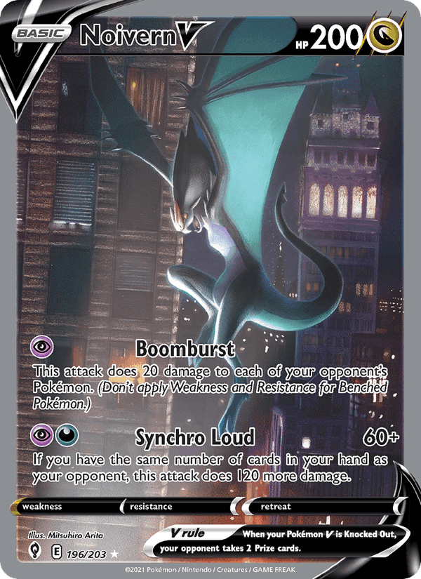 Noivern V, card 196 from Evolving Skies
