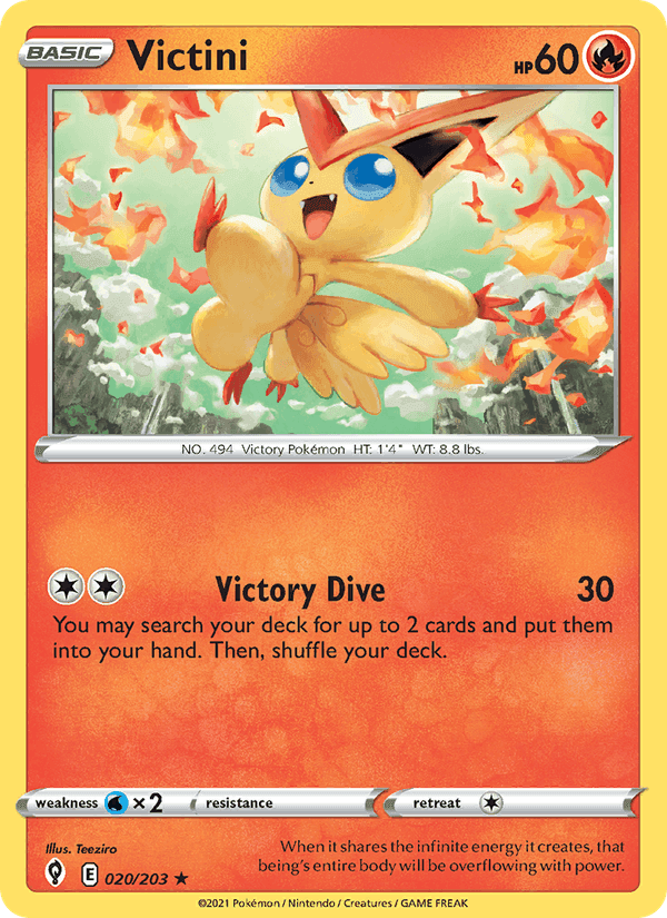 Victini, card 20 from Evolving Skies