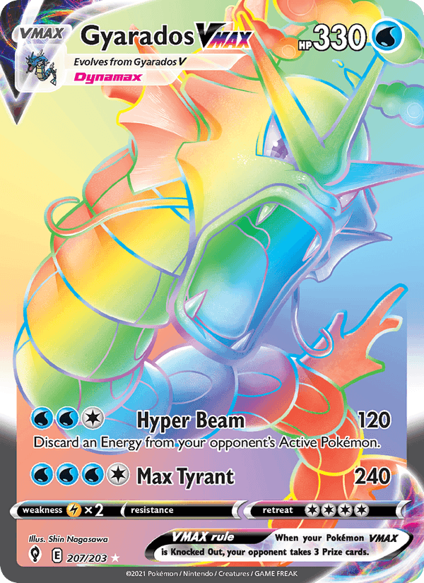 Gyarados VMAX, card 207 from Evolving Skies
