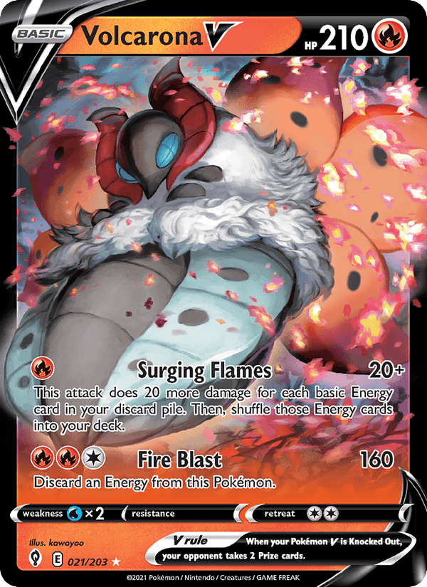 Volcarona V, carte 21 de Evolving Skies