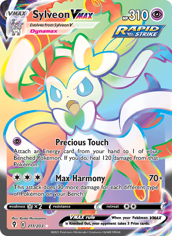 Sylveon VMAX, carta 211 di Evolving Skies