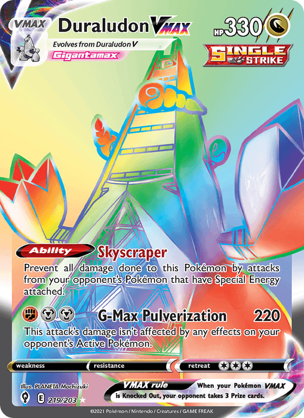 Evolving Skies の 219 番、Duraludon VMAX