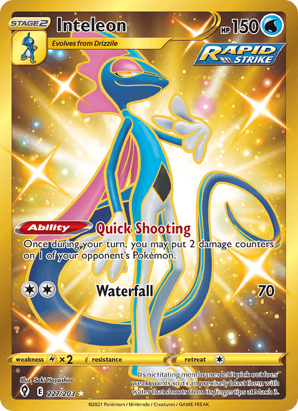 Inteleon, carta 227 de Evolving Skies