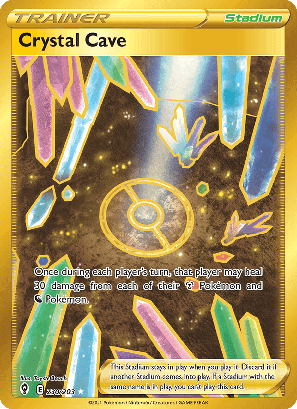 Crystal Cave, card 230 from Evolving Skies