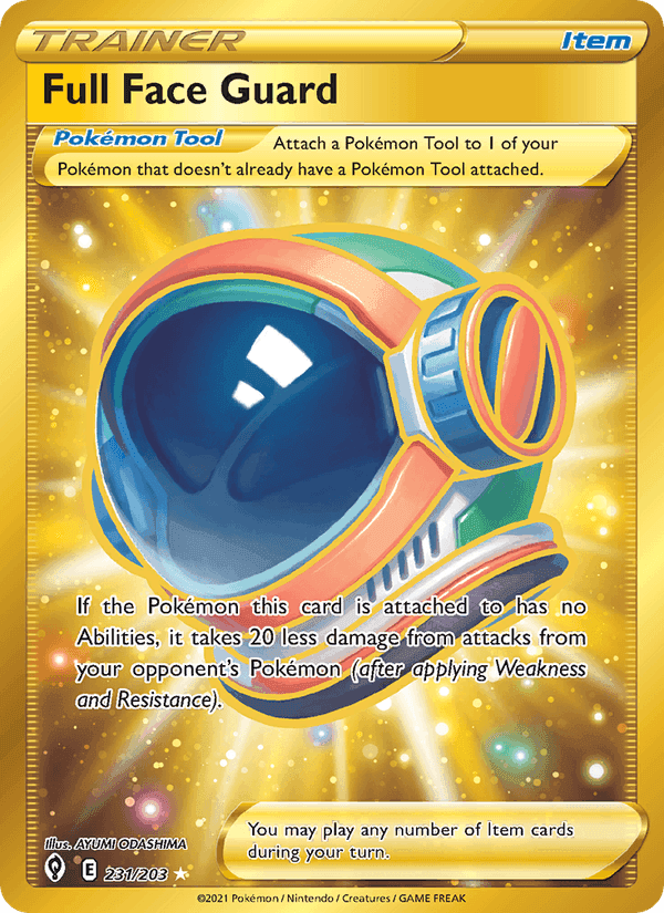 Full Face Guard, card 231 from Evolving Skies