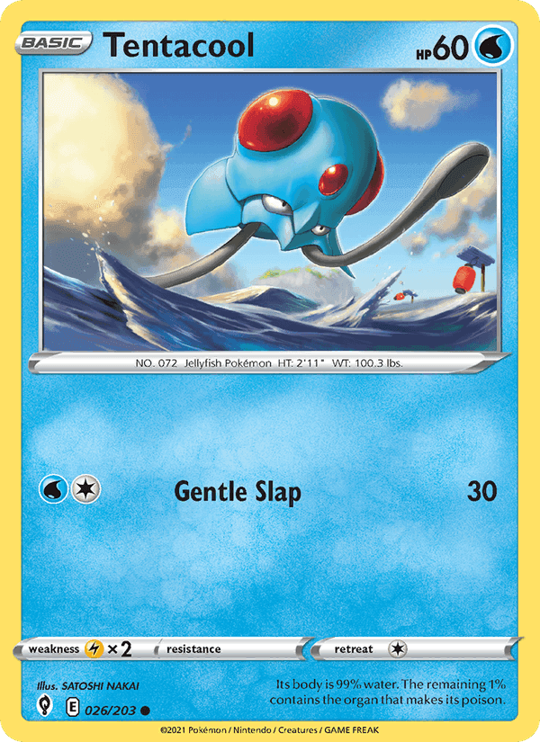 Tentacool, card 26 from Evolving Skies