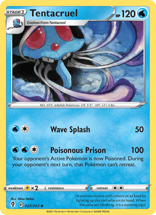 Tentacruel, card 27 from Evolving Skies