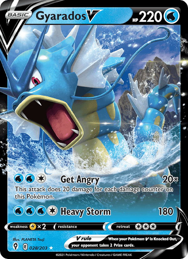 Evolving Skies の 28 番、Gyarados V