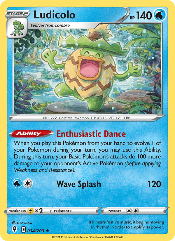 Ludicolo, carta 34 di Evolving Skies