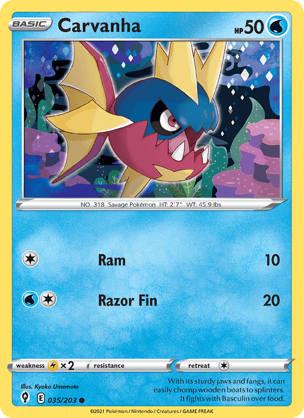 Carvanha, card 35 from Evolving Skies