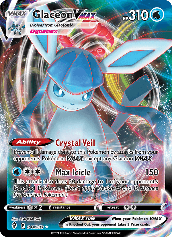 Evolving Skies の 41 番、Glaceon VMAX
