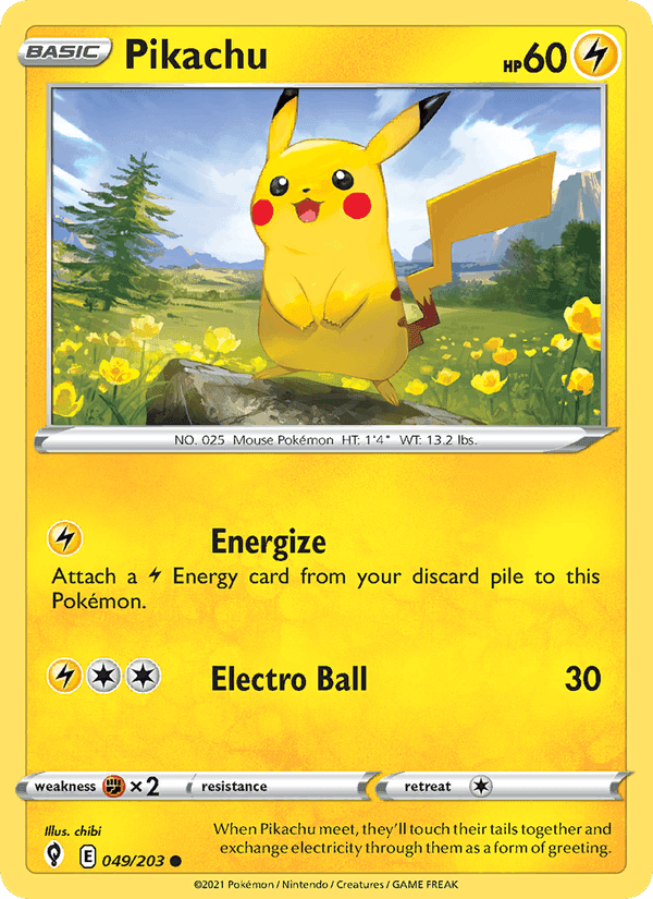 Evolving Skies の 49 番、Pikachu