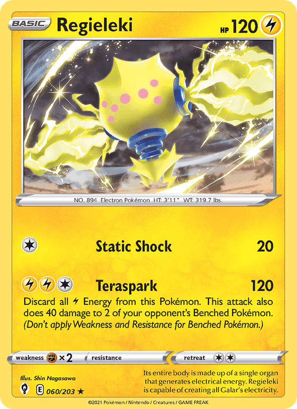 Regieleki, card 60 from Evolving Skies