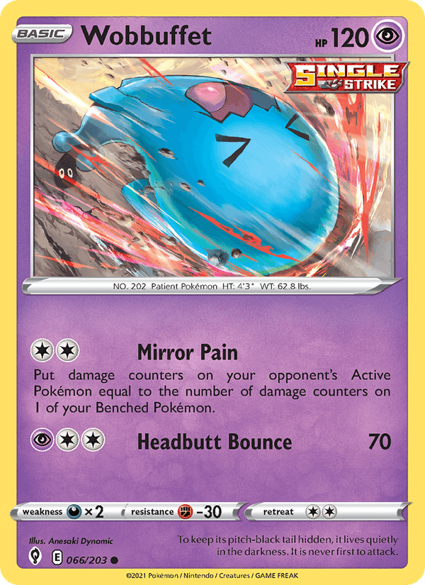 Wobbuffet, card 66 from Evolving Skies