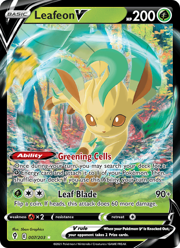 Leafeon V, carte 7 de Evolving Skies