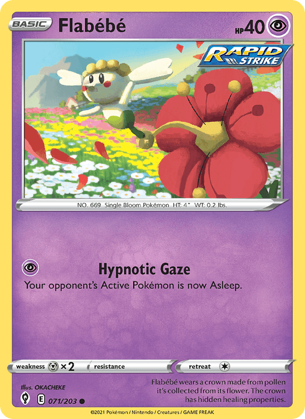 Flabébé, card 71 from Evolving Skies