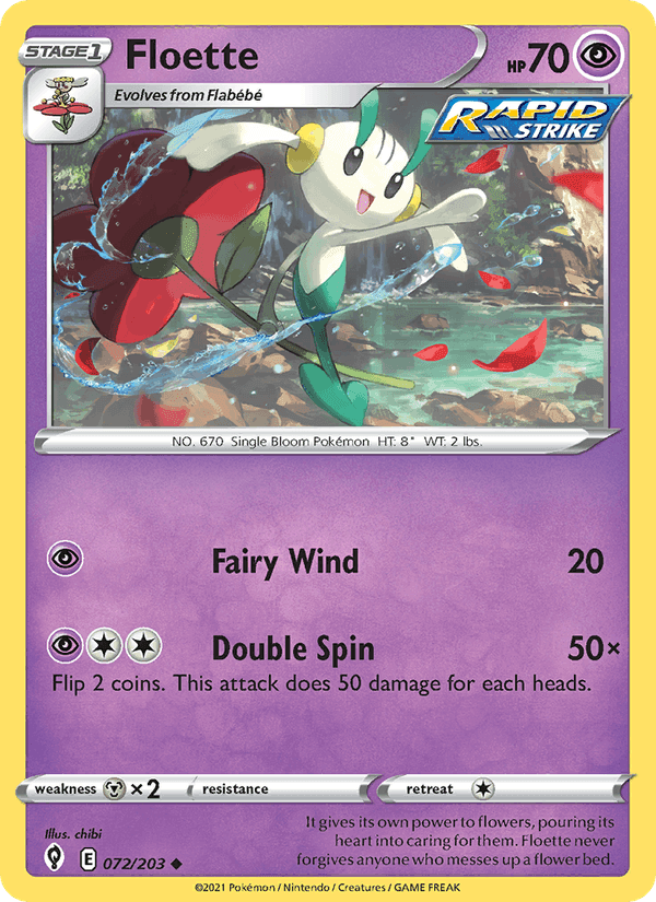 Floette, card 72 from Evolving Skies