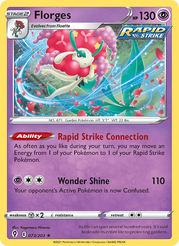 Florges, card 73 from Evolving Skies