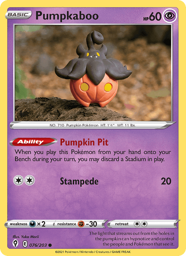 Pumpkaboo, card 76 from Evolving Skies