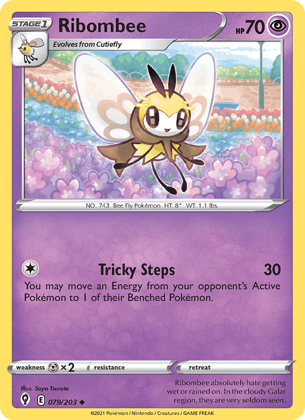 Ribombee, card 79 from Evolving Skies