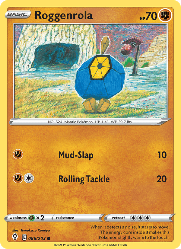 Roggenrola, card 86 from Evolving Skies