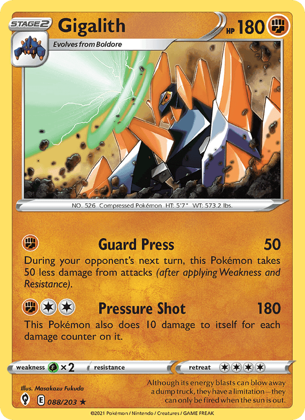 Gigalith, card 88 from Evolving Skies