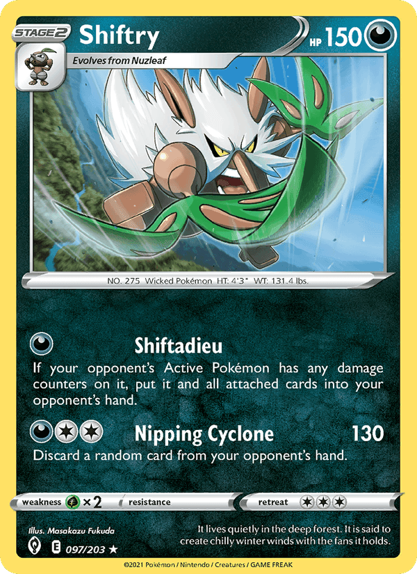 Shiftry, card 97 from Evolving Skies