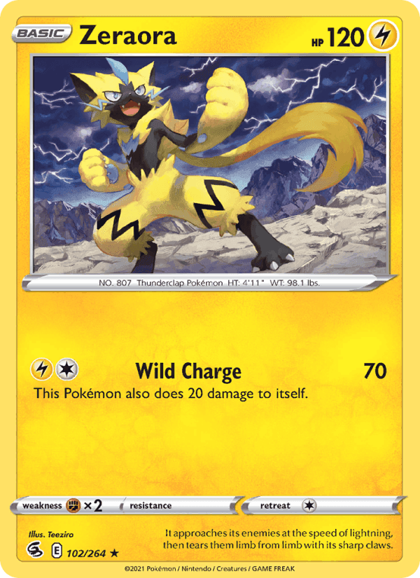 Zeraora, card 102 from Fusion Strike