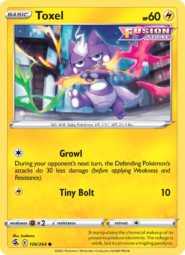 Toxel, card 106 from Fusion Strike